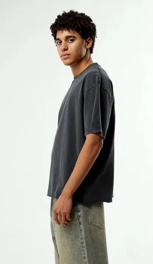 Pacsun Washed Black Premium Cropped T-Shirt thumbnail 4