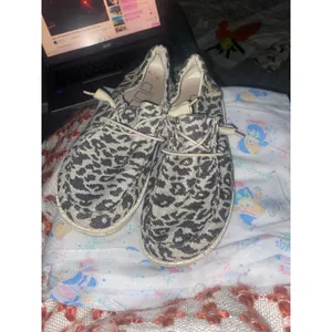 Hey dudes Wendy woven cheetah grey loafers size 6 thumbnail 6