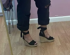 Chic Black Wedge Espadrilles thumbnail 2