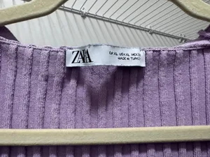 ZARA Purple Sweater Tank thumbnail 2