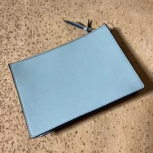 Kate Spade New York‎ Light Blue Saffiano Leather Triple Zip Crossbody Bag thumbnail 5