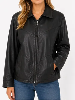 Vintage‎ Wilsons Leather Maxima Ladies Jacket 100% Leather Medium Black thumbnail 1