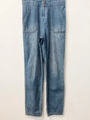 Current Elliott Jumpsuit Size XS Blue Chambray Denim Flight Suit Barn Ranch Wear thumbnail 5