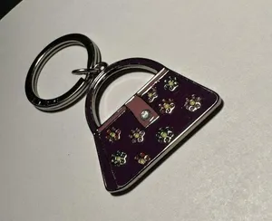 Relic Brand Keychain with Purse / Bag charm in Purple / Silver Tone thumbnail 6
