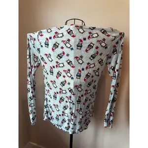 Jollidays Women’s Small Penguin Print Soft Long Sleeve T-Shirt Blue thumbnail 3