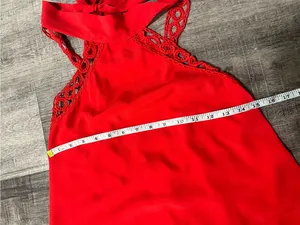 LULUS Any Sway, Shape or Form Red Lace Halter Dress thumbnail 8