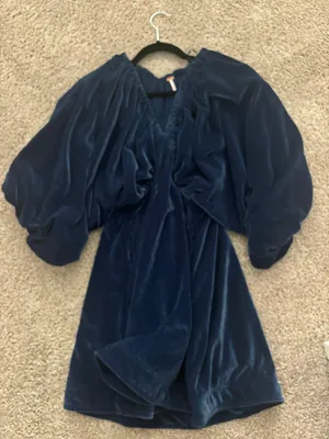 Free People Portia Velvet Mini Dress thumbnail 1