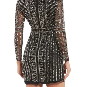Beaded Black Mini Dress thumbnail 2