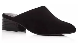 Eileen Fisher Sylvia Suede Block Heel Slip On Mules in Black Size‎ 9 thumbnail 1