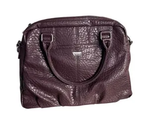 THIRTY ONE Jewell Plum Handbag Vegan Leather Handles Shoulder Strap NEW thumbnail 1