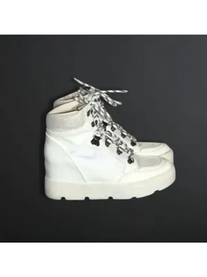 Madden Girl Cream Vegan Leather Lace Up Boots 7.5 thumbnail 3