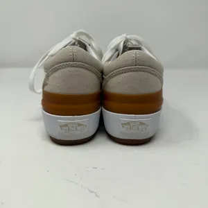 Vans Old Skool Stacked Canvas Platform Sneaker Oatmeal Beige Women Size 7 thumbnail 9