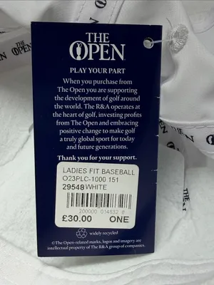 Ahead NWT White The Open Ladies Fit The 151st Royal Liverpool Golf Baseball Cap thumbnail 8