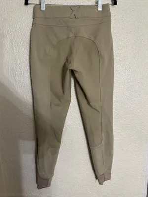 Dover Saddlery silicon knee patch horse riding breeches tan color size 26 thumbnail 6