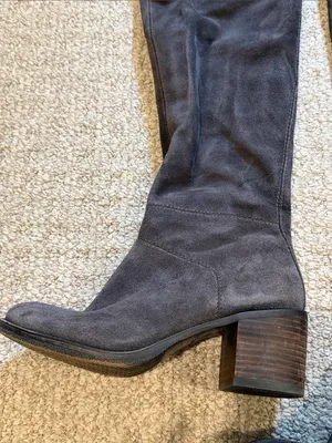 Lucky Brand Women's Over-the-Knee Suede Block Heel Boots - Charcoal thumbnail 3