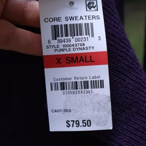 Bar III Purple Dynasty Cowl Turtleneck Sweater Womens Size XS Zipper Wool Blend thumbnail 7