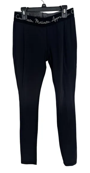 BuffBunny Cultivate Motivate Appreciate Black Leggings S Stretch Gym thumbnail 1