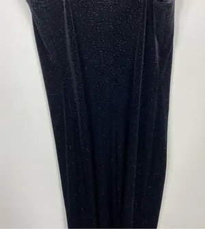 Vintage Be Smart Long Sparkly Black Velvet Dress thumbnail 8