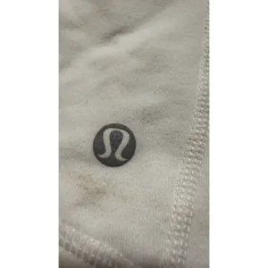 Lululemon Athletica Womens Full Zip Hooded Jacket Cream Size 10 Striped Sleeves thumbnail 7