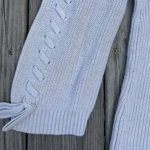 american eagle cream knit v-neck sweater thumbnail 6