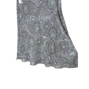 Vintage Compagnie Internationale Express Paisley Midi‎ Skirt Taupe Gray Size M thumbnail 2