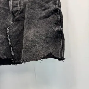 Free People We The Free Brea Denim Mini Skirt 24 XS Black Grunge Goth Edgy thumbnail 3