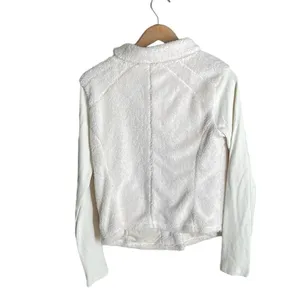 Alo Yoga Fleece Solstice Jacket in Natural White thumbnail 3