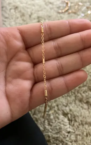Gold Tube Bar and Link Bracelet With Lobster Clasp thumbnail 2