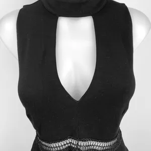 Gianni Bini Black Sleeveless Cut Out Open Back Chocker Pencil Mini Dress Size M thumbnail 3