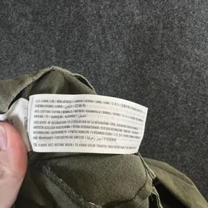 Abercrombie & Fitch Olive Green Linen Blend Pleated Tapered Pants Size L thumbnail 5