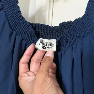 Show Me Your Mumu Hacienda Maxi Wedding Formal Dress, Rich Navy Crisp Bridesmaid thumbnail 11