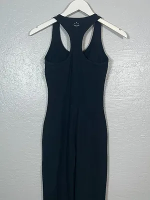 Beyond Yoga Women S Black Space Dyed All Around Jumpsuit Built in Bra Bootcut thumbnail 7