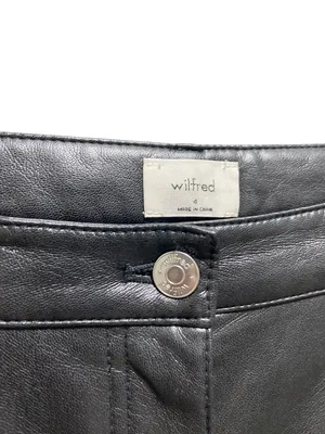 Wilfred Aritzia Melania Faux Leather Pants Black Size 4 Minimalist Classic Sexy thumbnail 8