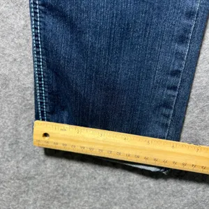 Natural Reflections Dark Wash Cropped Jeans Embellished Pockets Women's‎ 6 thumbnail 4