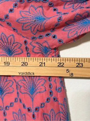 NWT Umgee Floral Embroidered Puff Sleeve Eyelet Dress Size XL NEW thumbnail 6