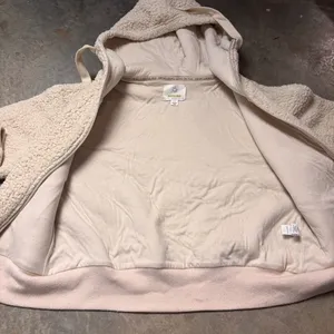 Aerie Offline Coat Womens Small CreamSherpa lined Teddy Bear Hoodie Jacket thumbnail 5