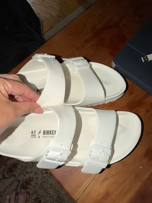 Birkenstock White L 10 M 8 Two-Strap EVA Sandals thumbnail 6