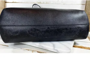 Fendi Textured Leather Logo Shopping Tote & Detachable Pouch thumbnail 7