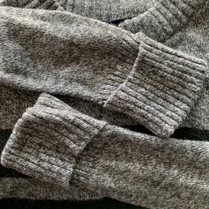 American Eagle Gray Black Striped Knit Sweater thumbnail 8
