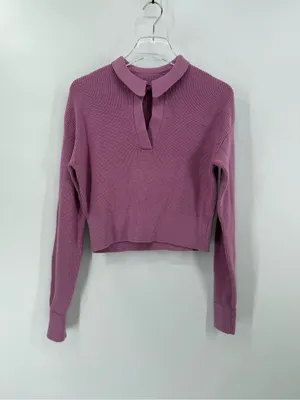 Lululemon Collared Merino Wool-Blend Sweater Dahlia Mauve SZ medium thumbnail 5