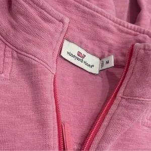 Vineyard Vines Pink Quarter Zip Pullover Sweater Coastal Preppy Comfort M thumbnail 7