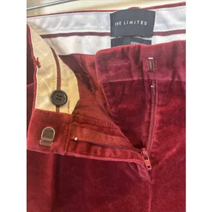The Limited Drew Fit Size 8 Merlot Dress Pants Wide Leg Classic Velvet Old Money thumbnail 3