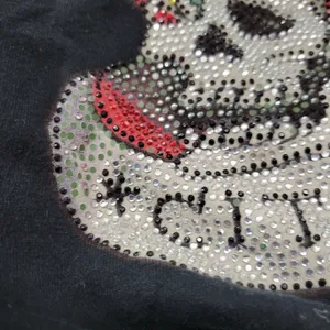 Y2k Vintage Ed Hardy Sweatshirt Small Zip Up Hoodie NYC Skull Eagle Snake Fading Faded Discoloration thumbnail 9