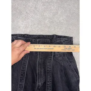 Abercrombie & Fitch A&F Mom Jean Women's 26/2 Black Paperbag High‎ Rise Belt thumbnail 7