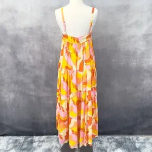 Abel The Label‎ Anthropologie Maxi Dress Small Tiered Flowy Boho Indie Hippie thumbnail 6
