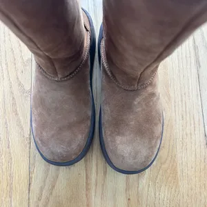 UGG Klarissa Chestnut Leather‎ Thinsulate Shearling High Boots Size 6 thumbnail 6