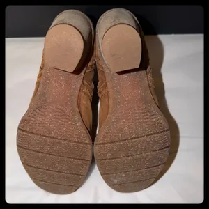 Clarks Carleta Paris Ankle Boots Women 8 Brown Suede Leather Block Heel Booties thumbnail 9