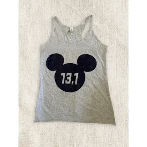 Disney Mickey Mouse 13.1 Half Marathon Racerback Tank Size S Gray RunDisney thumbnail 3