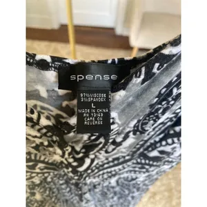 Spense Paisley Maxi Dress Black White Quiet Luxury Boho Resort Coastal Vaca Chic thumbnail 6