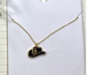 Gold Cowboy Hat Necklace – Western Country Charm Pendant thumbnail 1